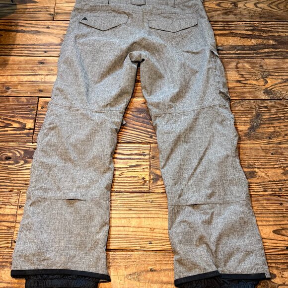 Burton Snow Pants Mens XL Grey Dryride Snow Pants Snowboarding Ski Cargo READ - Picture 7 of 9